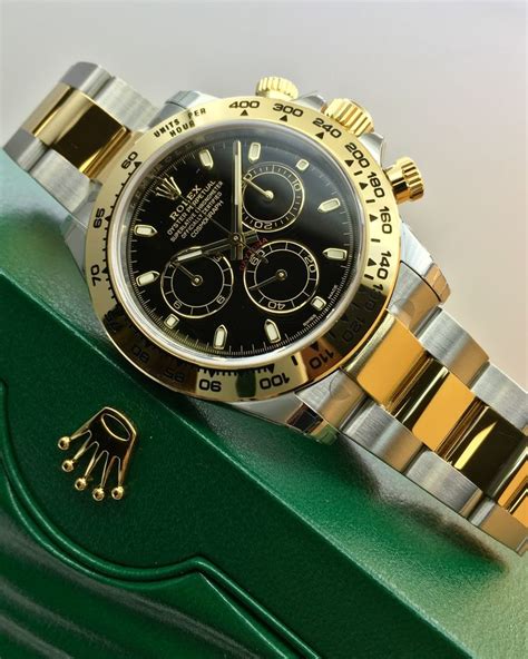 solid gold rolex daytona|rolex daytona gold black dial.